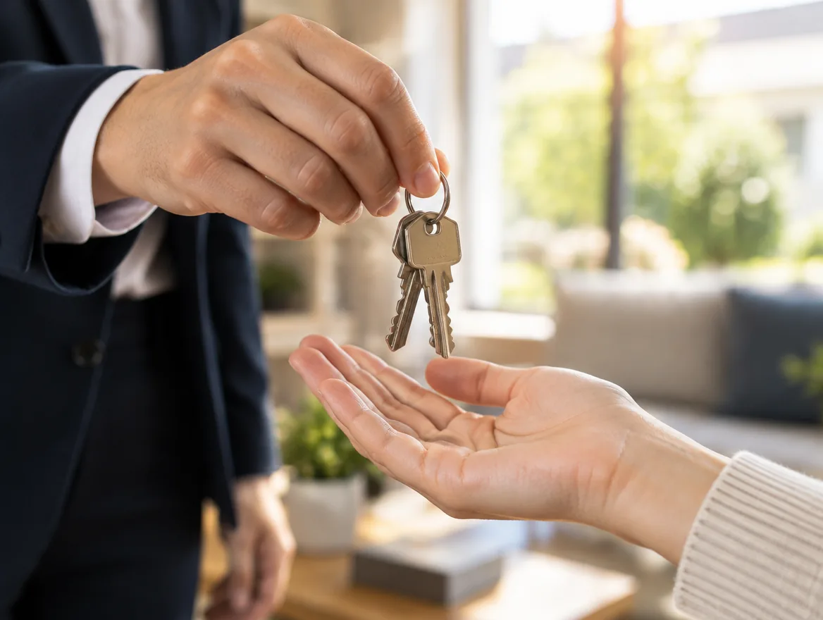 Entrega de llaves de una vivienda